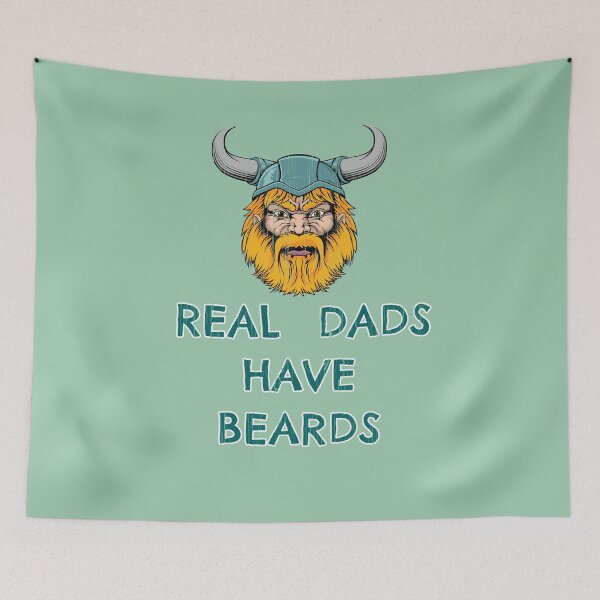 Item preview, Mens Real Dads Have Beards Viking Lovers T -Shirt For Dad designed and sold by Klimentina.