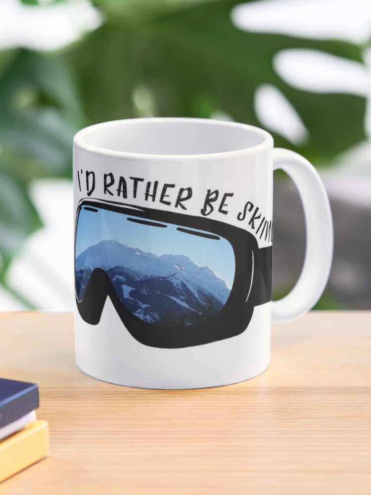 I'd Rather Be Skiing - Goggles Sticker for Sale by Johnston Creative