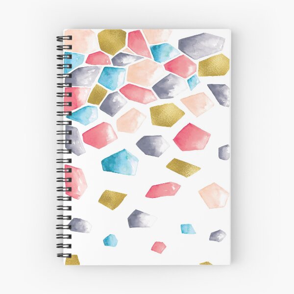 Item preview, Watercolour Crystals | Grey, Blush, Blue and Gold designed and sold by RebeccaFlaherty.
