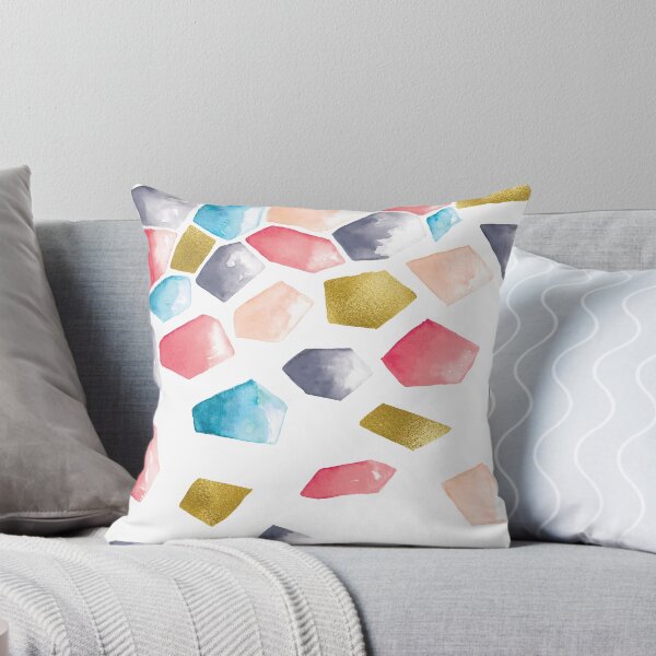 Item preview, Watercolour Crystals | Grey, Blush, Blue and Gold designed and sold by RebeccaFlaherty.