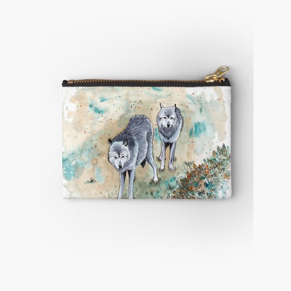 Item preview, Green wolf watercolor painting designed and sold by Petrún Sigurðardóttir.