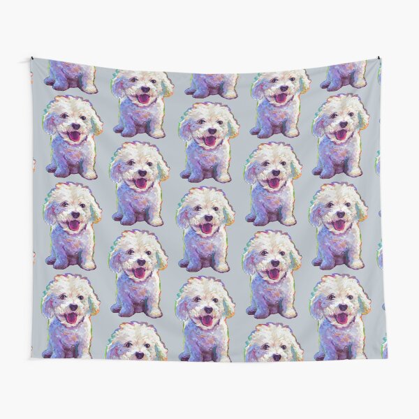 Cute Bichon Frise by Robert Phelps Tapestry