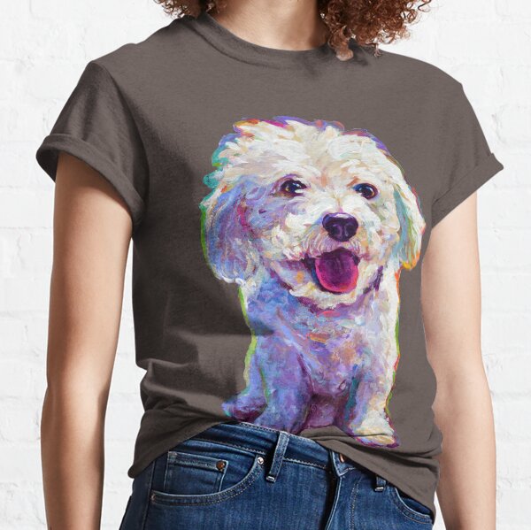 Cute Bichon Frise by Robert Phelps Classic T-Shirt