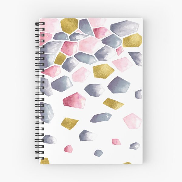 Item preview, Watercolour Crystals | Grey, Blush and Gold designed and sold by RebeccaFlaherty.