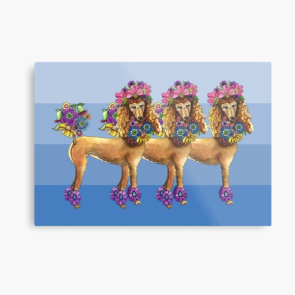 Oodles of Poodles Metal Print