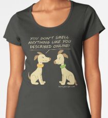 Online Dating Dog Humor Brown Women's Premium T-Shirt