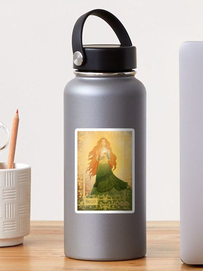 Thumbnail 1 of 3, Sticker, Celtic Goddess; Brigid designed and sold by dangoodfellow.