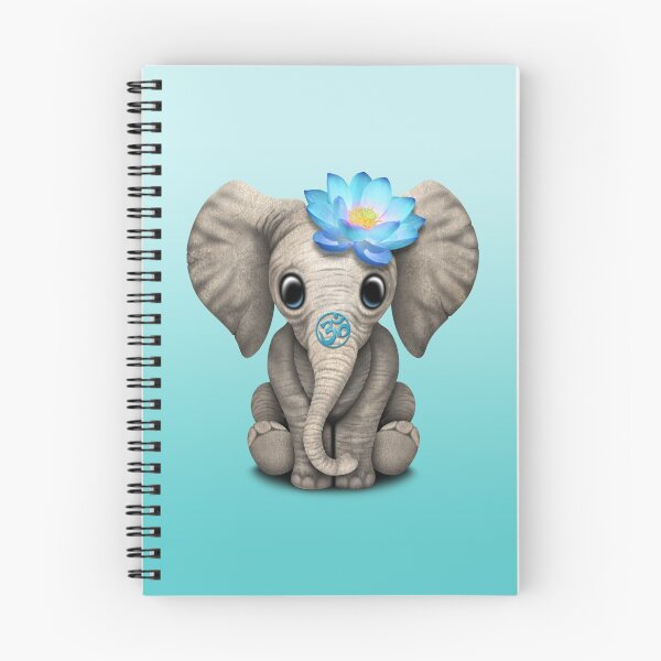 Item preview, Zen Elephant with Blue Yoga Om Symbol designed and sold by JeffBartels.