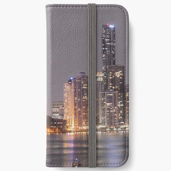 Southbank Brisbane City Lights Grey iPhone Wallet