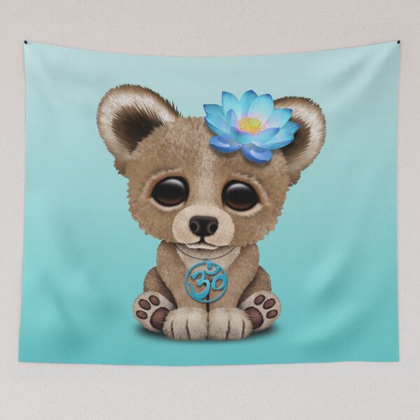 Item preview, Zen Baby Bear with Blue Yoga Om Symbol designed and sold by JeffBartels.