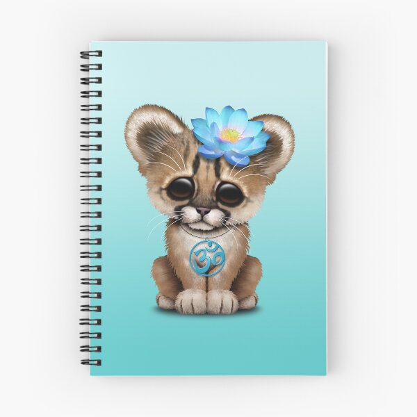 Item preview, Zen Cougar Cub with Blue Yoga Om Symbol designed and sold by JeffBartels.