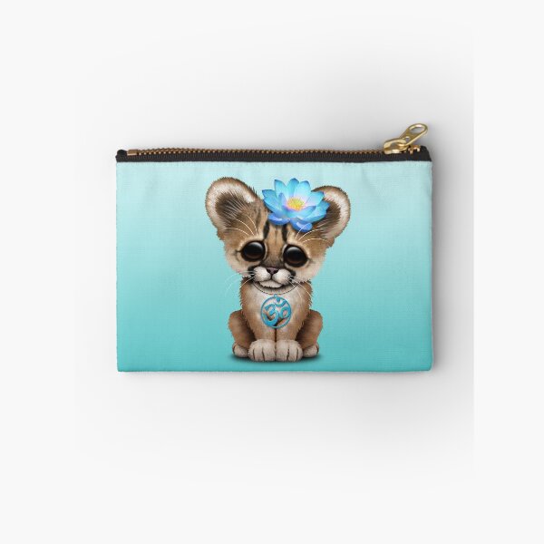 Item preview, Zen Cougar Cub with Blue Yoga Om Symbol designed and sold by JeffBartels.