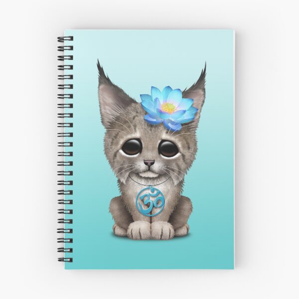 Item preview, Zen Lynx Cub with Blue Yoga Om Symbol designed and sold by JeffBartels.