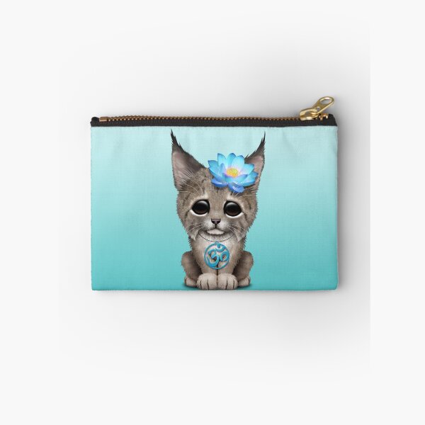 Item preview, Zen Lynx Cub with Blue Yoga Om Symbol designed and sold by JeffBartels.