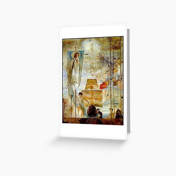 CHRISTOPHER COLUMBUS : Vintage 1958 Discovery of America by Dali Greeting Card