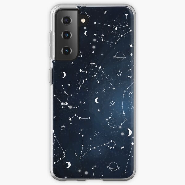 Galaxy Constellations Planets Universe Blue Pattern Samsung Galaxy Soft Case
