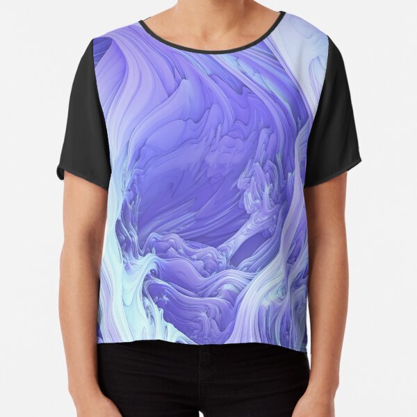 Glacial Mass. 3D Abstract Art Chiffon Top