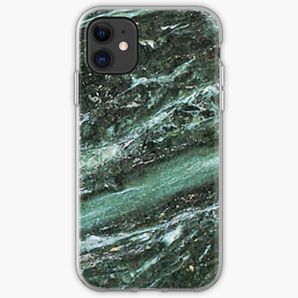 Green Marble Emerald Stone Texture Pattern iPhone Case & Cover
