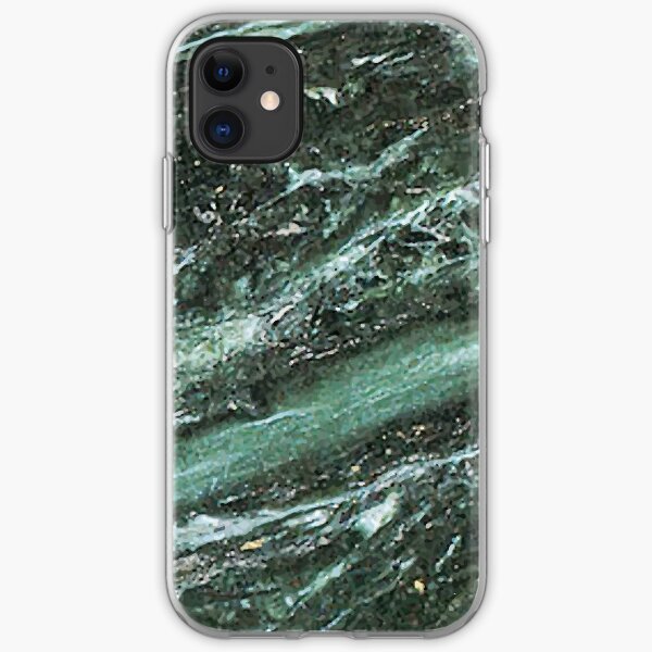 Green Marble Emerald Stone Texture Pattern iPhone Soft Case