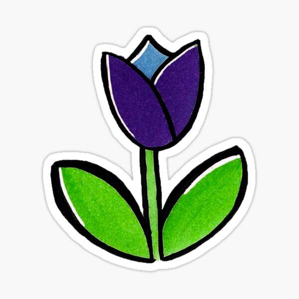 Purple Tulip  Sticker