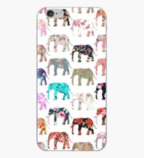 Girly wunderliches Retro Blumenelefant-Muster iPhone-Hülle & Cover