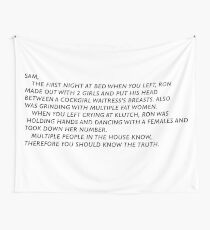 Anonymous Letter to Sammi Wall Tapestry