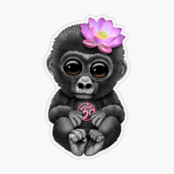 Cute Animals Gorilla Mode Funny Gift Idea' Sticker