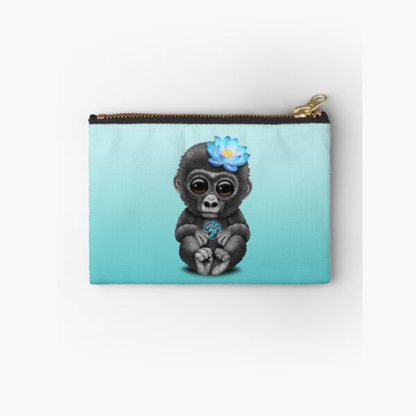 Item preview, Zen Baby Gorilla with Blue Yoga Om Symbol designed and sold by JeffBartels.