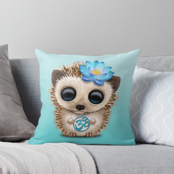 Item preview, Zen Baby Hedgehog with Blue Yoga Om Symbol designed and sold by JeffBartels.