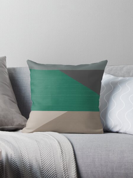 Item preview, Angled and Brushed, Colorblock Earth Tones, Buff, Cement, Steel Grey, Charcoal and Emerald Green. designed and sold by Alice-Mills.