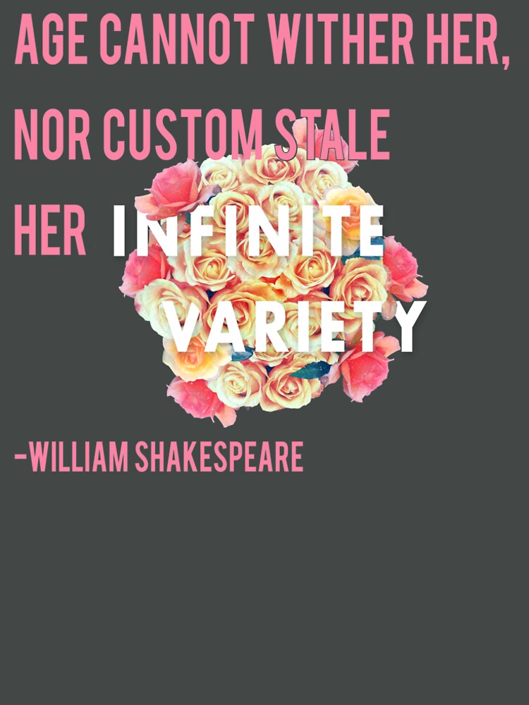 "Antony and Cleopatra Shakespeare Quote White" T-shirt by ivpnyc