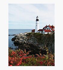 A Different View of Portland Headlight Photographic Print