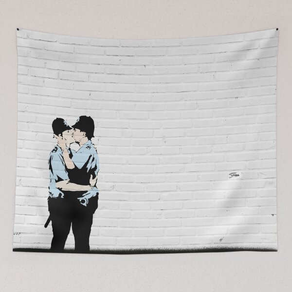 Item preview, Banksy - Kissing Coppers designed and sold by Solewearer.
