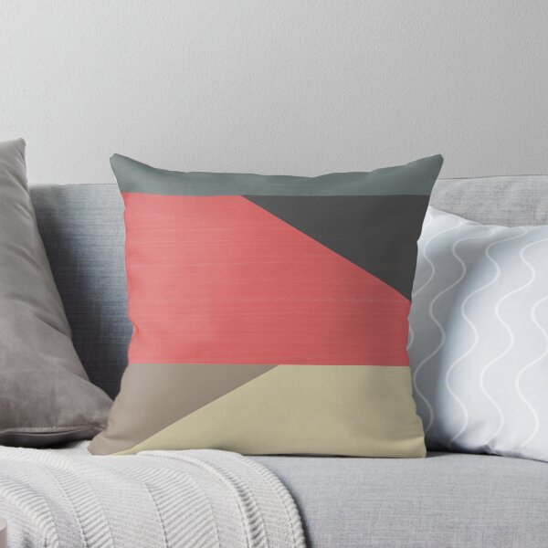 Item preview, Angled and Brushed, Colorblock Earth Tones, Coral, Sand, Charcoal, Steel Grey and Nutmeg. designed and sold by Alice-Mills.