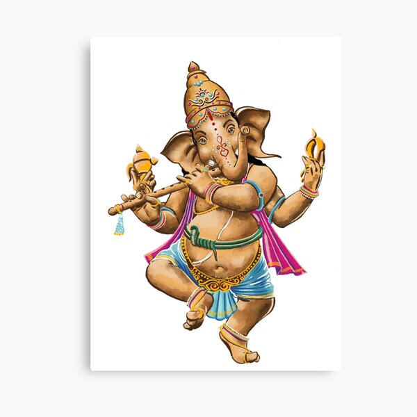 Amazon.com - Ganesha in Dancing Position Poster Painting in Wood Craft Hand  Crafts Frame - Prints