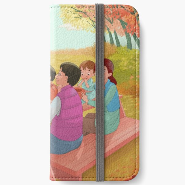 Carving pumpkins iPhone Wallet