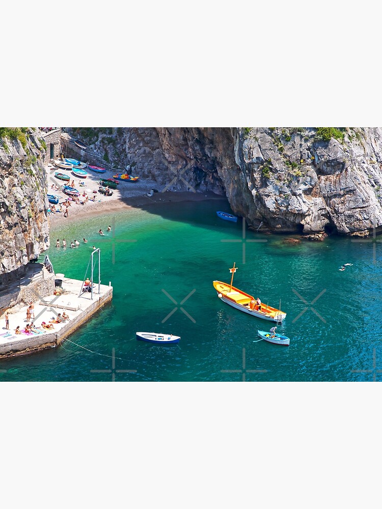 Thumbnail 3 of 3, Photographic Print, Praiano Swimming Bay designed and sold by AdrianAlford.