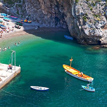 Artwork thumbnail, Praiano Swimming Bay by Adrian Alford Photography