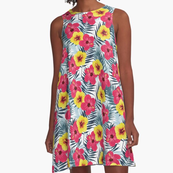 Gumamela Tropical A-Line Dress