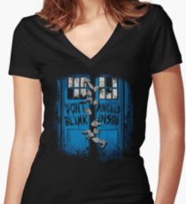 The walking Angels Women's Fitted V-Neck T-Shirt