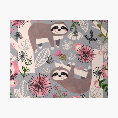 Lovable Sloths Art Board Print