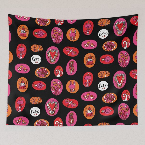 Item preview, Bright Celebration Pebble Shapes Hand Drawn Artwork designed and sold by Glynnis Owen.