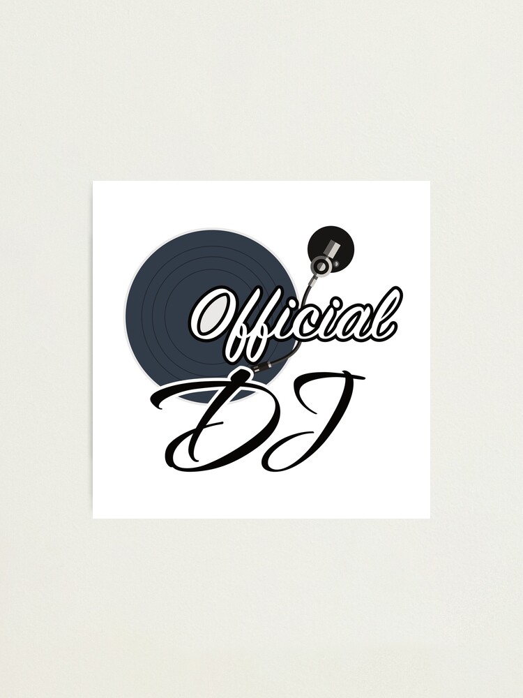 Official Dj Logo Design Photographic Print By Onjcdesign Redbubble