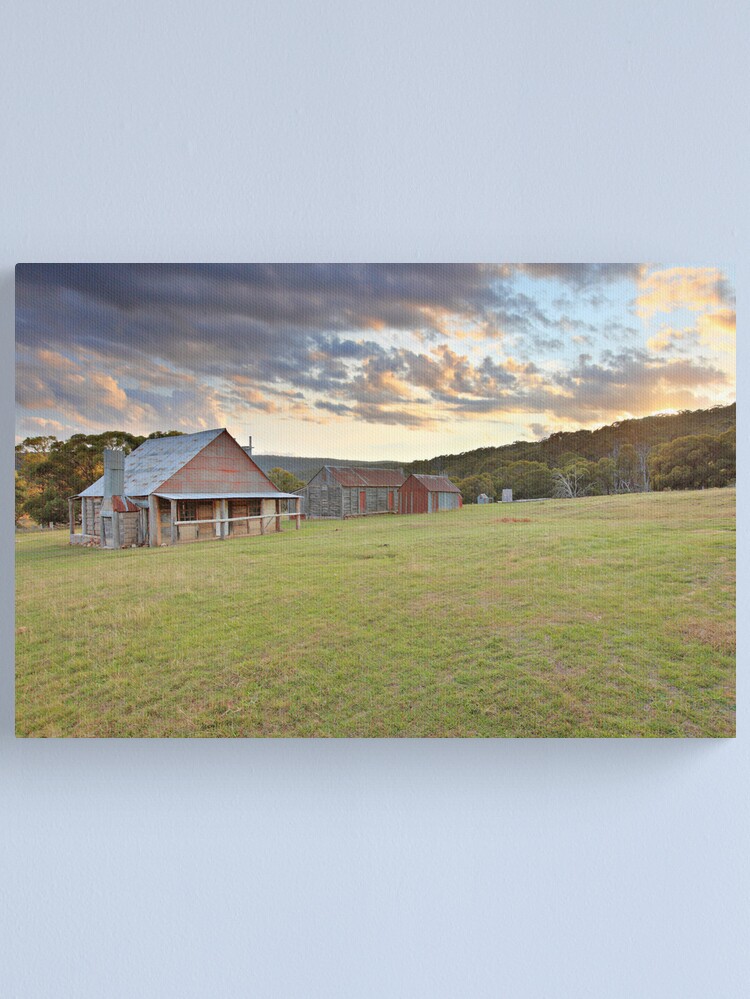 Thumbnail 2 of 3, Canvas Print, Coolamine Homestead Morning, Kosciusko National Park, Australia designed and sold by Michael Boniwell.