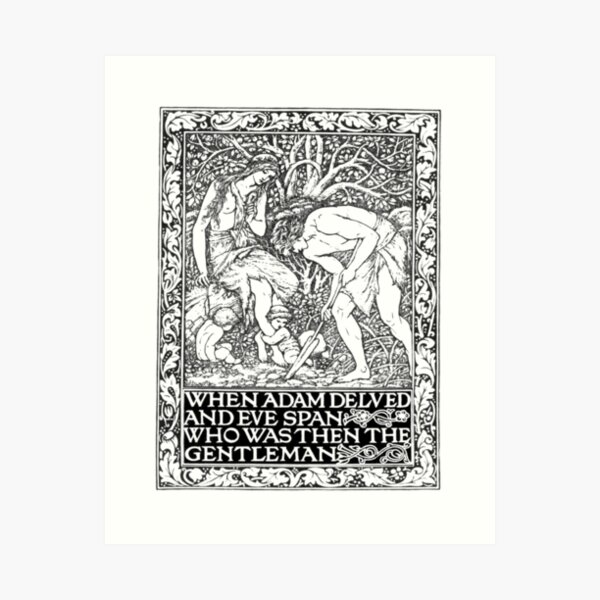 Cuando Adam Delved y Eve Span Lámina artística