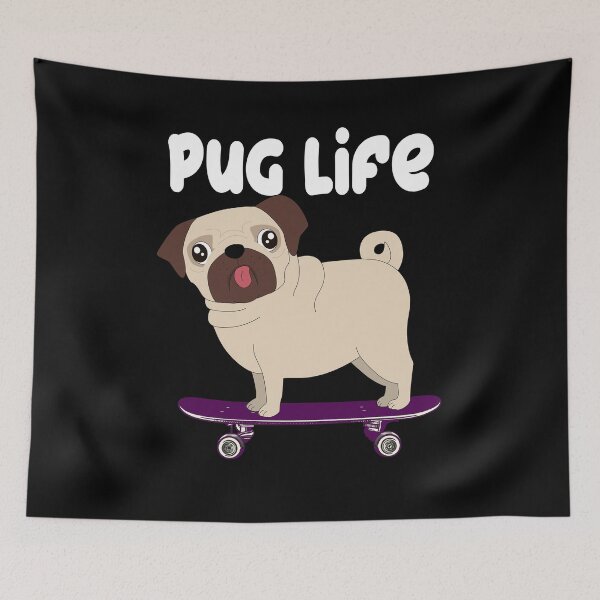 Item preview, Pug Life Pug on Skateboard Skateboarding Dog designed and sold by Basti09.