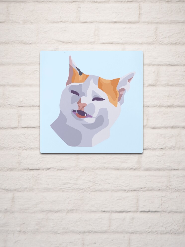 Angry cat aluminium wall art print