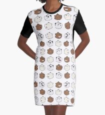 We Bare Bears Graphic T-Shirt Dress