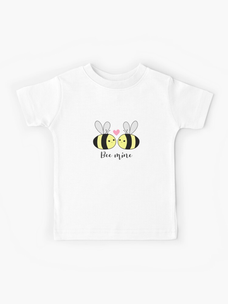 Bee Mine cute bee with heart for Valentines Day Kids T-Shirt by
