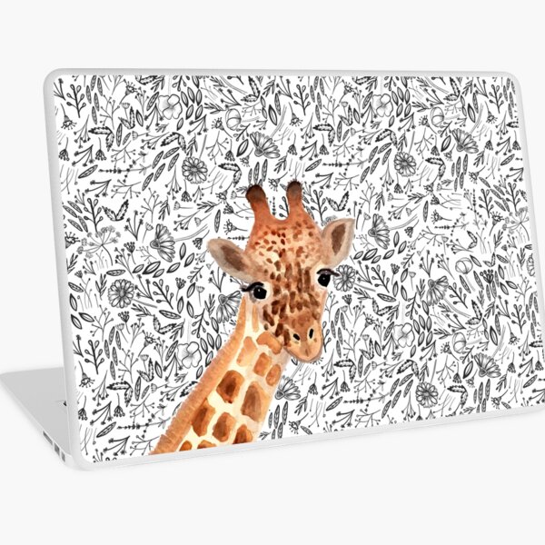 Watercolor Giraffe Laptop Skin